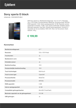 Sony Xperia L3 Black | PDF Download