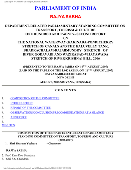 Standing Committee Report