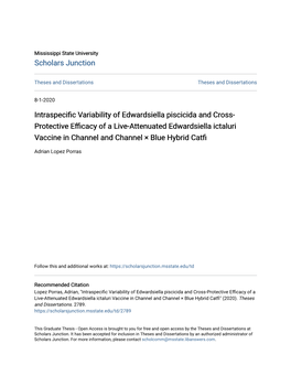 Intraspecific Variability of Edwardsiella Piscicida and Cross-Protective Efficacy of A