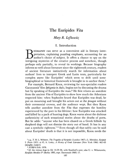 The Euripides Vita