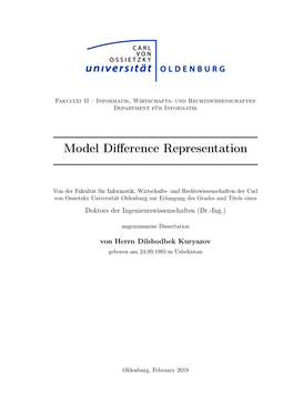 Model Difference Representation 4.2 Services Approaches 4.3 Requirements
