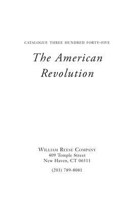 The American Revolution