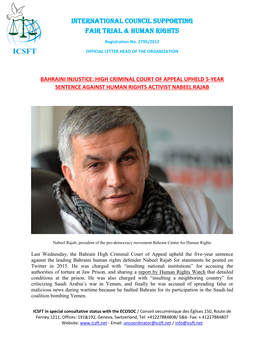 ICSFT PR Nabeel Rajab