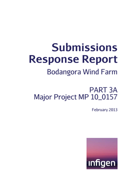 Submissions Response Report Bodangora Wind Farm