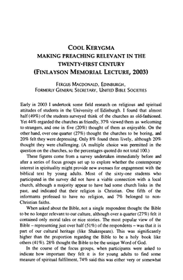 Cool Kerygma: Making Preaching Relevant in the Twenty-First Century