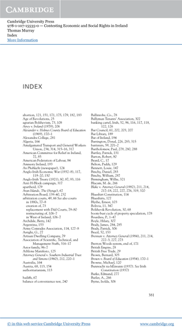 Cambridge University Press 978-1-107-15535-0 — Contesting Economic and Social Rights in Ireland Thomas Murray Index More Information