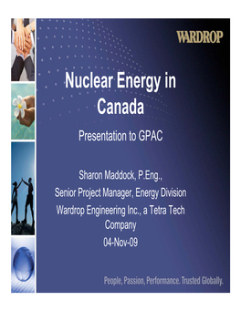 Nuclear Energy in Canada GPAC 04NOV09