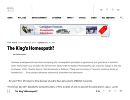 The King's Homeopath?