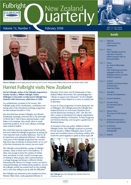 Fulbright New Zealand Quarterly, February 2008