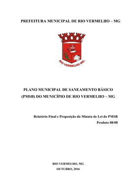 (Pmsb) Do Município De Rio Vermelho – Mg