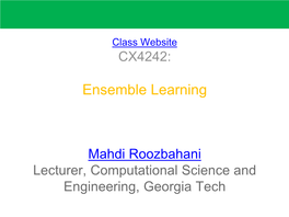 Lecture 22 Ensemble