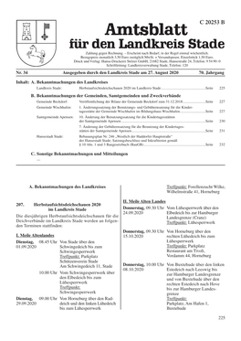 B. Bekanntmachungen Der Gemeinden, Samtgemeinden Und Zweckverbände Gemeinde Beckdorf: Veröffentlichung Der Bilanz Der Gemeinde Beckdorf Zum 31.12.2018