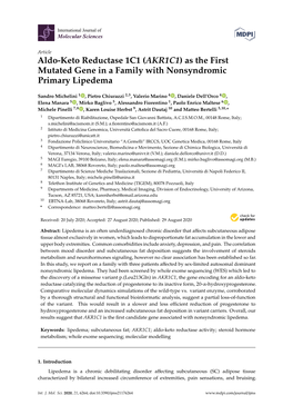 Aldo-Keto Reductase 1C1 (AKR1C1) As the First Mutated Gene in a Family with Nonsyndromic Primary Lipedema