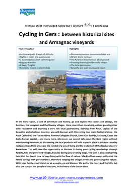 Cycling in Gers : Between Historical Sites