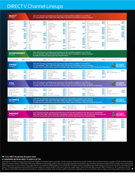 Channel Lineups En Español & International Oﬀ Ers En Español Channel Lineups