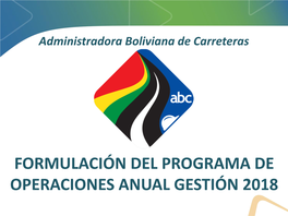 Formulación Del Programa De Operaciones Anual Gestión 2018 Jerarquía De La Planificación Estatal