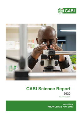 CABI Science Report 2020 Issued May 2021
