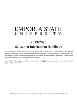 2019-2020 Consumer Information Handbook