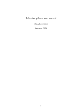 Tubbutec Μtune User Manual