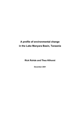 A Profile of Environmental Change in the Lake Manyara Basin, Tanzania