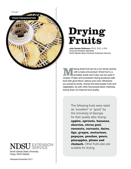 Food Preservation: Drying Fruits