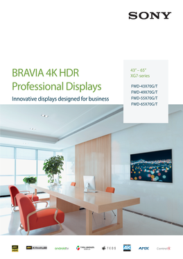 BRAVIA 4K HDR Professional Displays