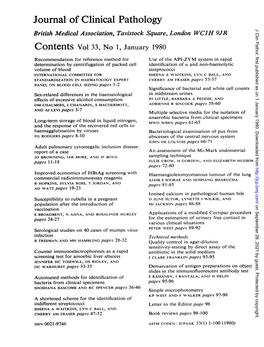 Journal of Clinical Pathology J Clin Pathol: First Published As on 1 January 1980
