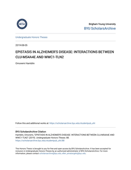 Interactions Between Clu-Ms4a4e and Wwc1-Tln2