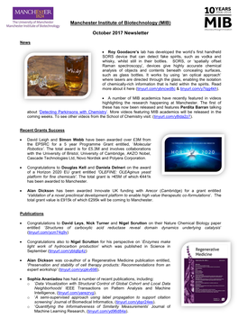 Manchester Institute of Biotechnology (MIB)