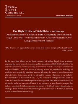 What Has Worked in Investing, Where We Provided an Anthology of Studies Which Empirically Identified a Return Advantage for Value-Oriented Investment Characteristics