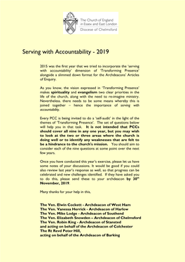 Serving with Accountability - 2019