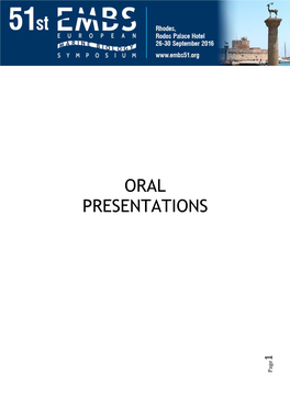 Oral Presentations