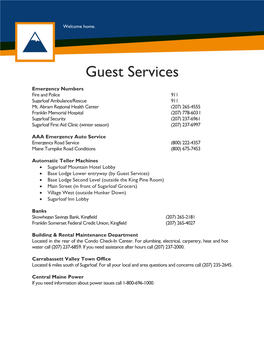 Guest Services