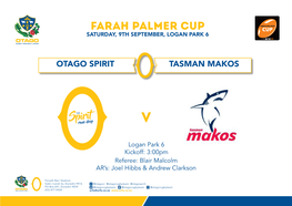 Farah Palmer Cup SATURDAY, 9TH SEPTEMBER, LOGAN PARK 6