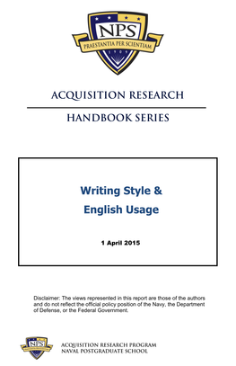 Writing Style & English Usage