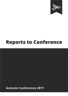 Reports to Conference Autumn 2017