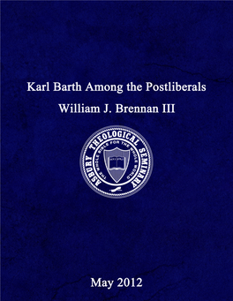 Karl Barth Among the Postliberals