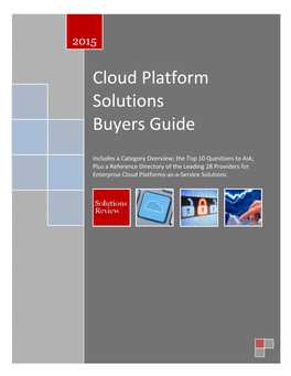 Cloud Platform Solutions Buyers Guide