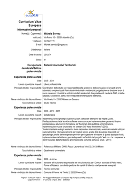 Curriculum Vitae Europass