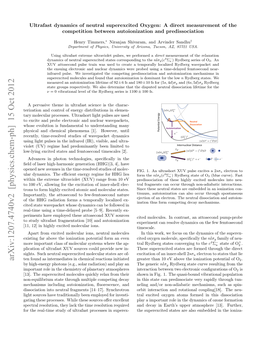 Ultrafast Dynamics of Neutral Superexcited Oxygen: a Direct Measurement of the Competition Between Autoionization and Predissociation