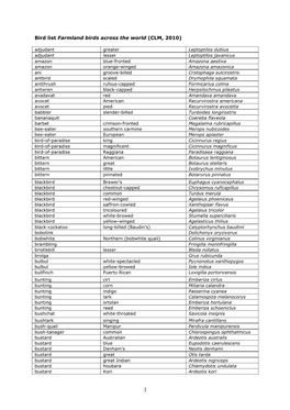 Bird List Chapter 3 (For Corrections)