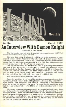 An Interview with Damon Knight