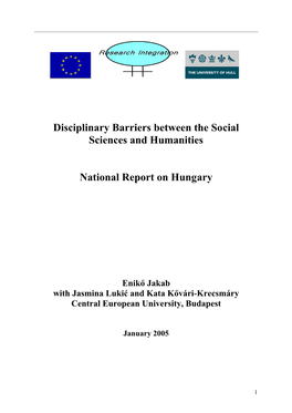 Disciplinary Barriers Between the Social Sciences and Humanities