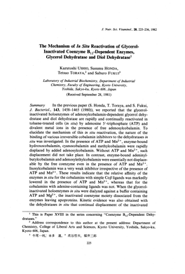 J. Nutr. Sci. Vitaminol., 28, 225-236, 1982 the Mechanism of in Situ