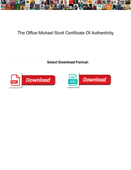 The Office Michael Scott Certificate of Authenticity