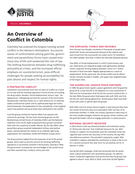 Conflict in Colombia