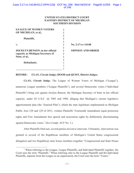 Case 2:17-Cv-14148-ELC-DPH-GJQ ECF No. 268 Filed 04/25/19 Pageid.11559 Page 1 of 146