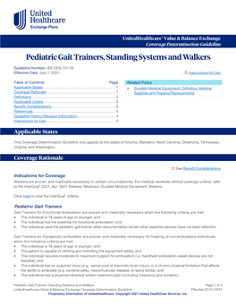 Pediatric Gait Trainers, Standing Systems and Walkers