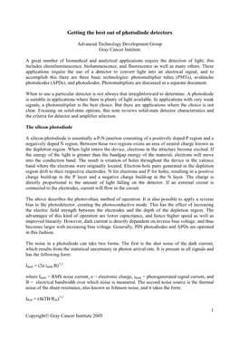 Getting the Best out of Photodiode Detectors