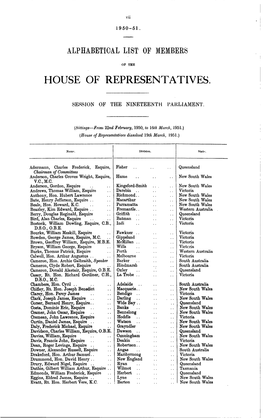 House of Representatives